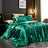 Luxury Rayon Satin Silk-Like Bedding Set Duvet Cover Pillowcases