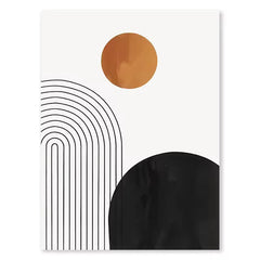 Abstract Geometric Wall Art – Black and White Nordic Canvas Prints Hurbane Home