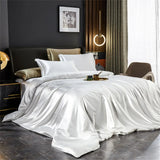 Luxury Rayon Satin Silk-Like Bedding Set Duvet Cover Pillowcases