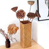 Handmade Wicker Flower Vase Rustic Woven Basket Home Decor