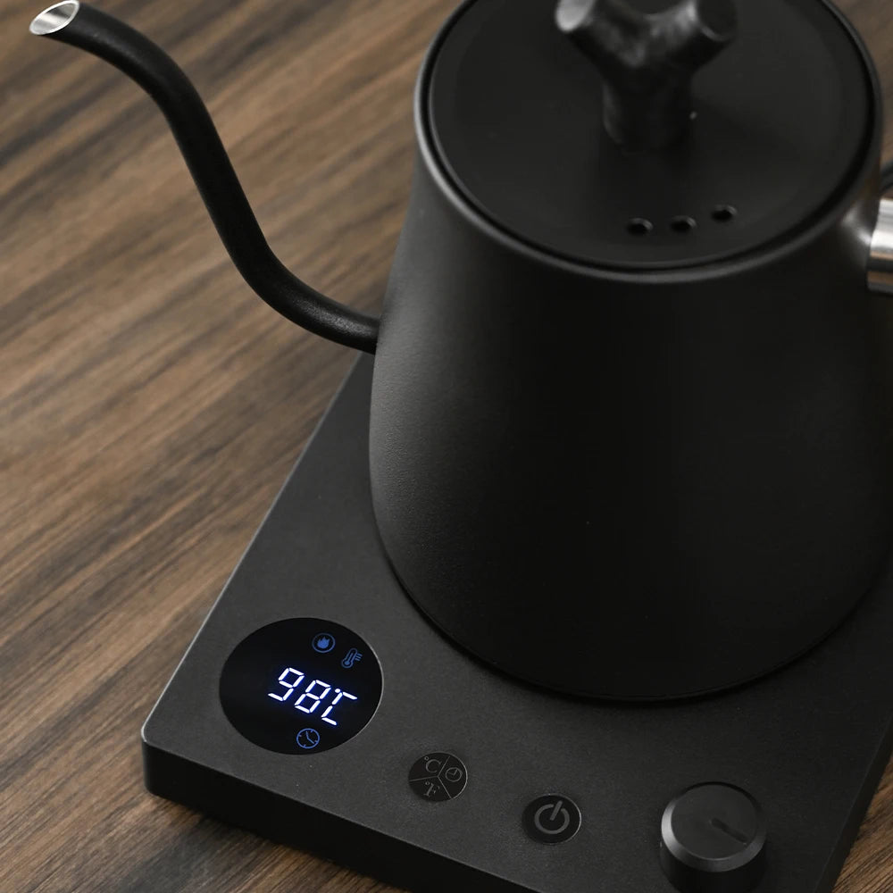 1000W Stainless Steel Gooseneck Electric Kettle with LED Temperature Display