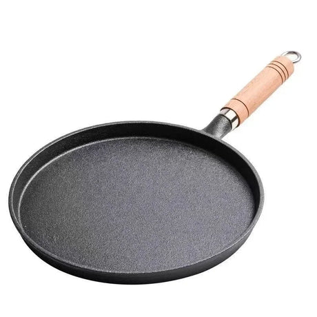 10.2-Inch Cast Iron Skillet Uncoated Durable Pan for Gas Induction