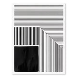 Abstract Geometric Wall Art – Black and White Nordic Canvas Prints Hurbane Home