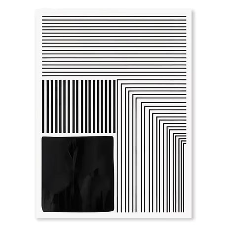 Abstract Geometric Wall Art – Black and White Nordic Canvas Prints