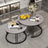 LUVODI Nesting Sintered Stone Coffee Tables Set, Round Pair
