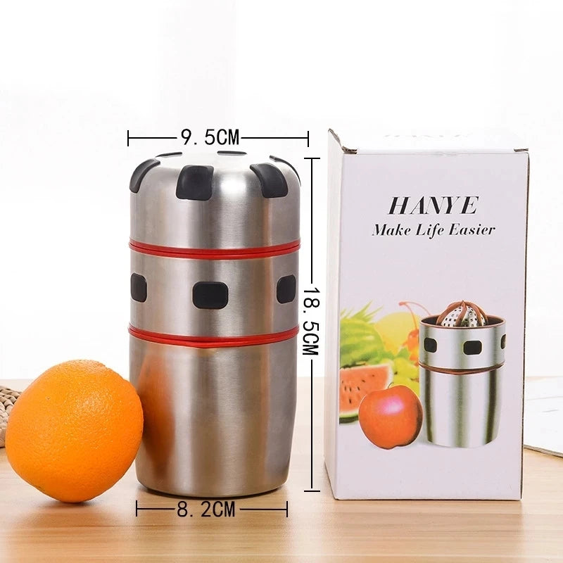Portable Stainless Steel Manual Citrus Juicer High-Yield Squeezer