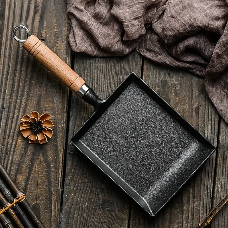 Japanese Cast Iron Non-Stick Square Egg & Pancake Frying Pan