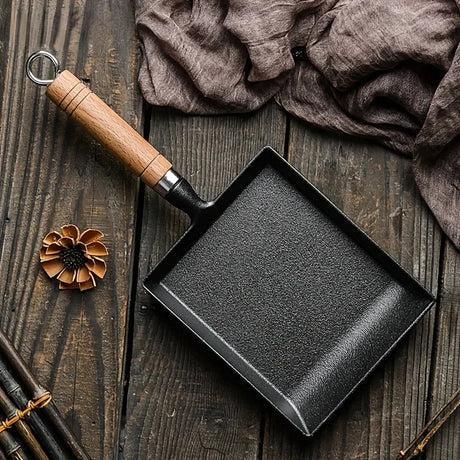 Japanese Cast Iron Non-Stick Square Egg & Pancake Frying Pan