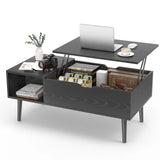 Adjustable Lift-Top Coffee Table with Storage, 39.4x19.7 Inches