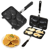 Four Fish Taiyaki Waffle Pan Non-Stick Cast Aluminum Mold