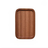 Wooden Tray Large Walnut Serving Plate for Dinner Coffee Cake Bread Snacks