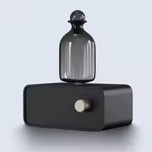 Essential Oil Nebulizing Waterless Rechargeable Diffuser Wood and Glass
