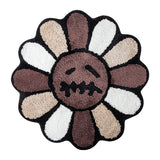 Smiling Flower Tufted Round Rug Soft Anti-Slip Mat