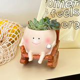 Smiling Swing Chair Succulent Planter Cute Devil Flower Pot