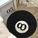 Soft Imitation Cashmere Round Anti-Slip Waterproof Bedroom Cushion Mat 60x60cm