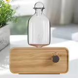 Essential Oil Nebulizing Waterless Rechargeable Diffuser Wood and Glass