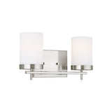 Visual Comfort Studio Zire 2-Light Brushed Nickel Vanity Light Fixture