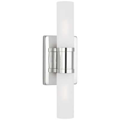 Keaton Wall Sconce Steel Backplate Satin Etched Opal Glass