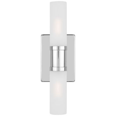 Keaton Wall Sconce Steel Backplate Satin Etched Opal Glass