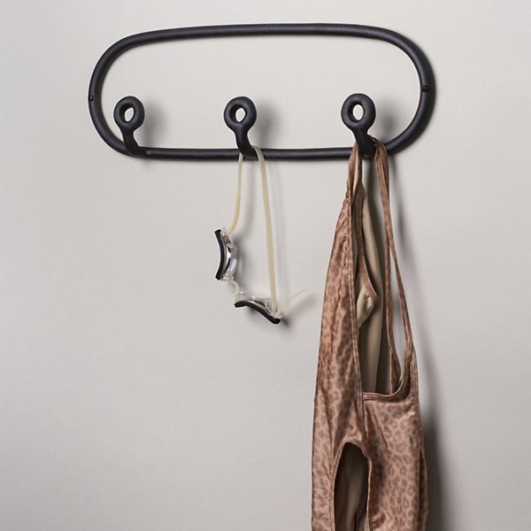 Handmade Ceramic Trio Wall Coat Rack with Three Rounded Hooks