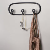 Handmade Ceramic Trio Wall Coat Rack with Three Rounded Hooks