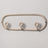 Handmade Ceramic Trio Wall Coat Rack with Three Rounded Hooks