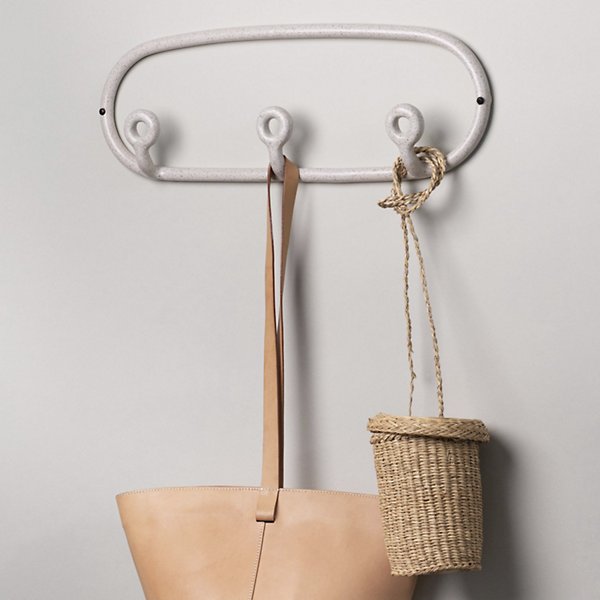 Handmade Ceramic Trio Wall Coat Rack with Three Rounded Hooks