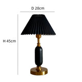 Manion LED Cone Lamp Base Table Lamp Modern Pleated Bedside Light