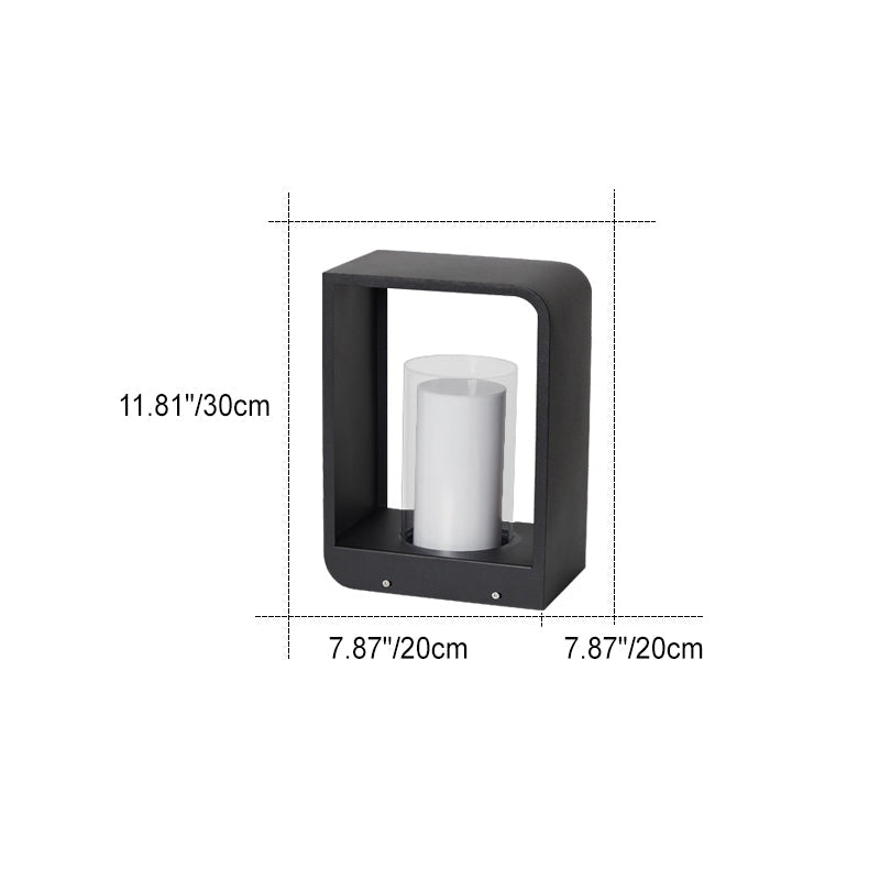 Modern Minimalist Landscape Lawn Light Stainless Steel Acrylic Square LED