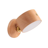 Beech wood finish swatch for the cordless LED wall sconce