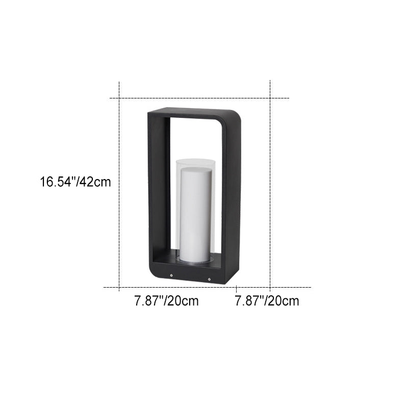 Modern Minimalist Landscape Lawn Light Stainless Steel Acrylic Square LED