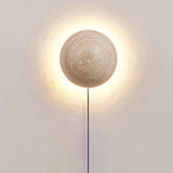 Travertine sconce with pull-chain shown at 5.91 in / 15 cm size reference