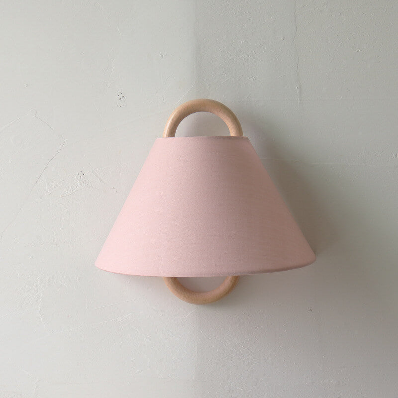 Pleated fabric wall sconce colour option viewed from the front