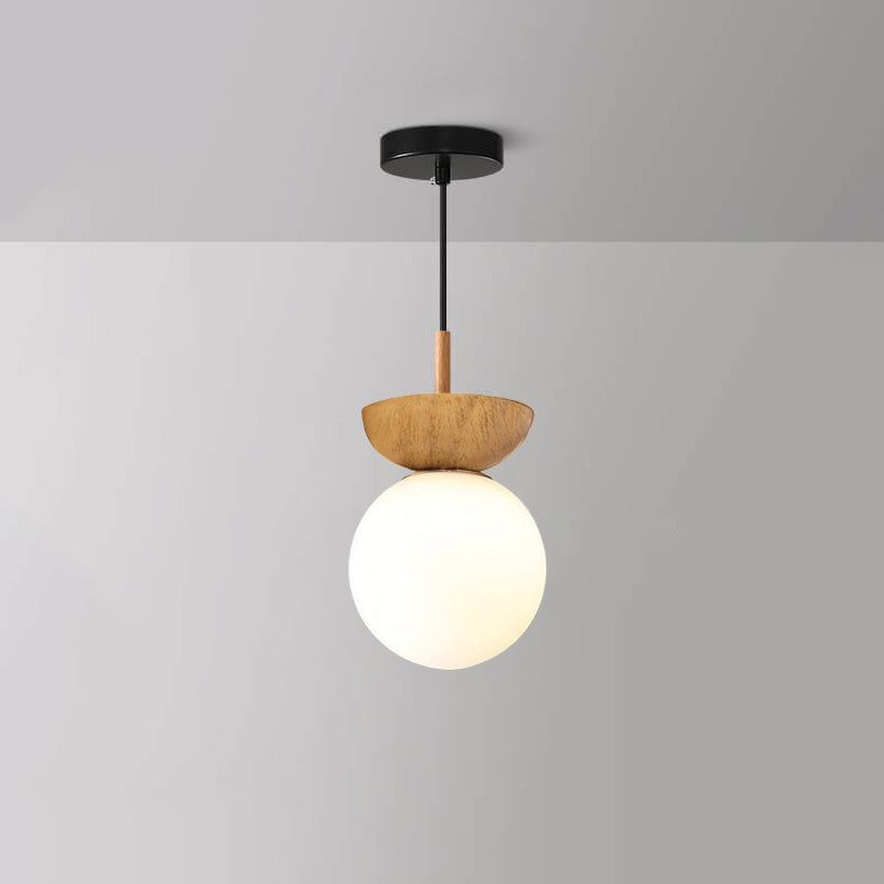 Modern Minimalist Glass Orb Ceiling Light Iron 1-Light