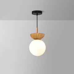 Modern Minimalist Glass Orb Ceiling Light Iron 1-Light