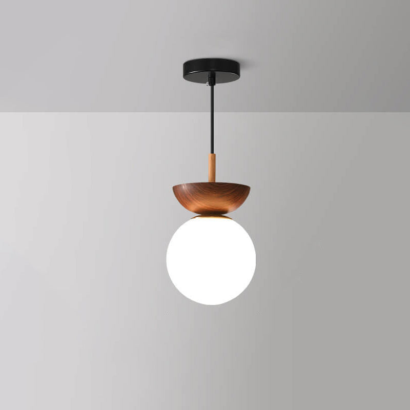 Modern Minimalist Glass Orb Ceiling Light Iron 1-Light