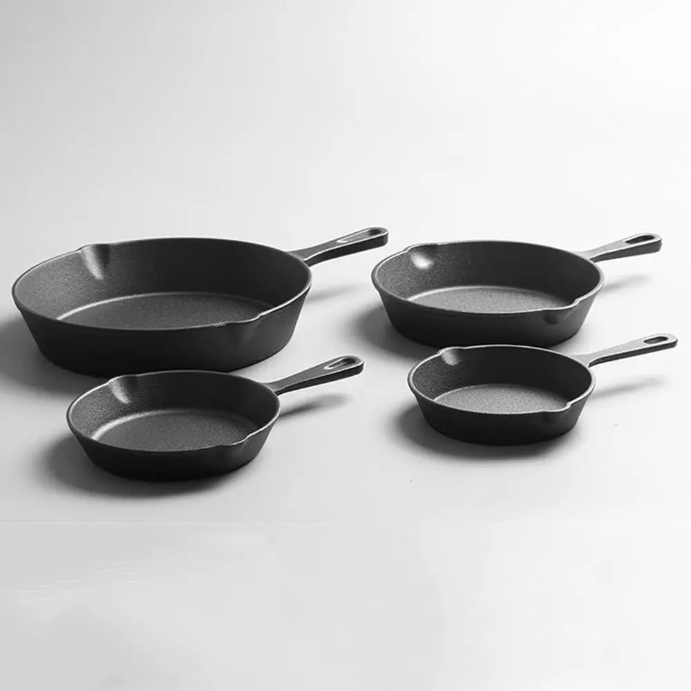 Cast Iron Nonstick Frying Pan with Teardrop Handle, Oven-Safe