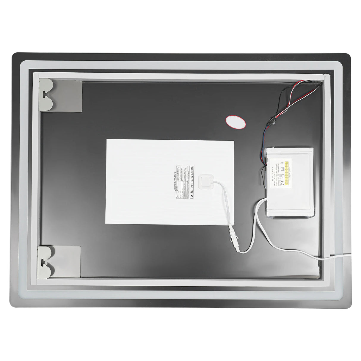 LED Bathroom Mirror with Lights – Wall-Mounted Smart Vanity Mirror with Anti-Fog, Time & Temperature Display