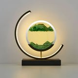 Modern Minimalist Rotatable Dimmable LED Sand Table Lamp Metal Glass