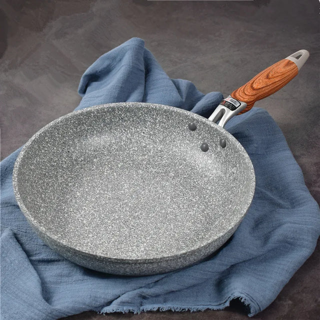 11 in Stone Nonstick Ceramic Wok Pan - Induction Ready Skillet