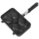 Four Fish Taiyaki Waffle Pan Non-Stick Cast Aluminum Mold
