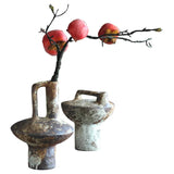 Handmade Ceramic Wabi-Sabi Vintage Pottery Vase Set Rustic