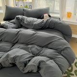 100% Cotton Brushed 4-Piece Bedding Set with Duvet Cover