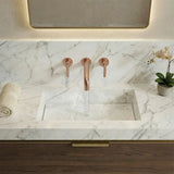 Wall Mounted Bathroom Faucet – Brass Dual Handle Hot Cold Mixer.