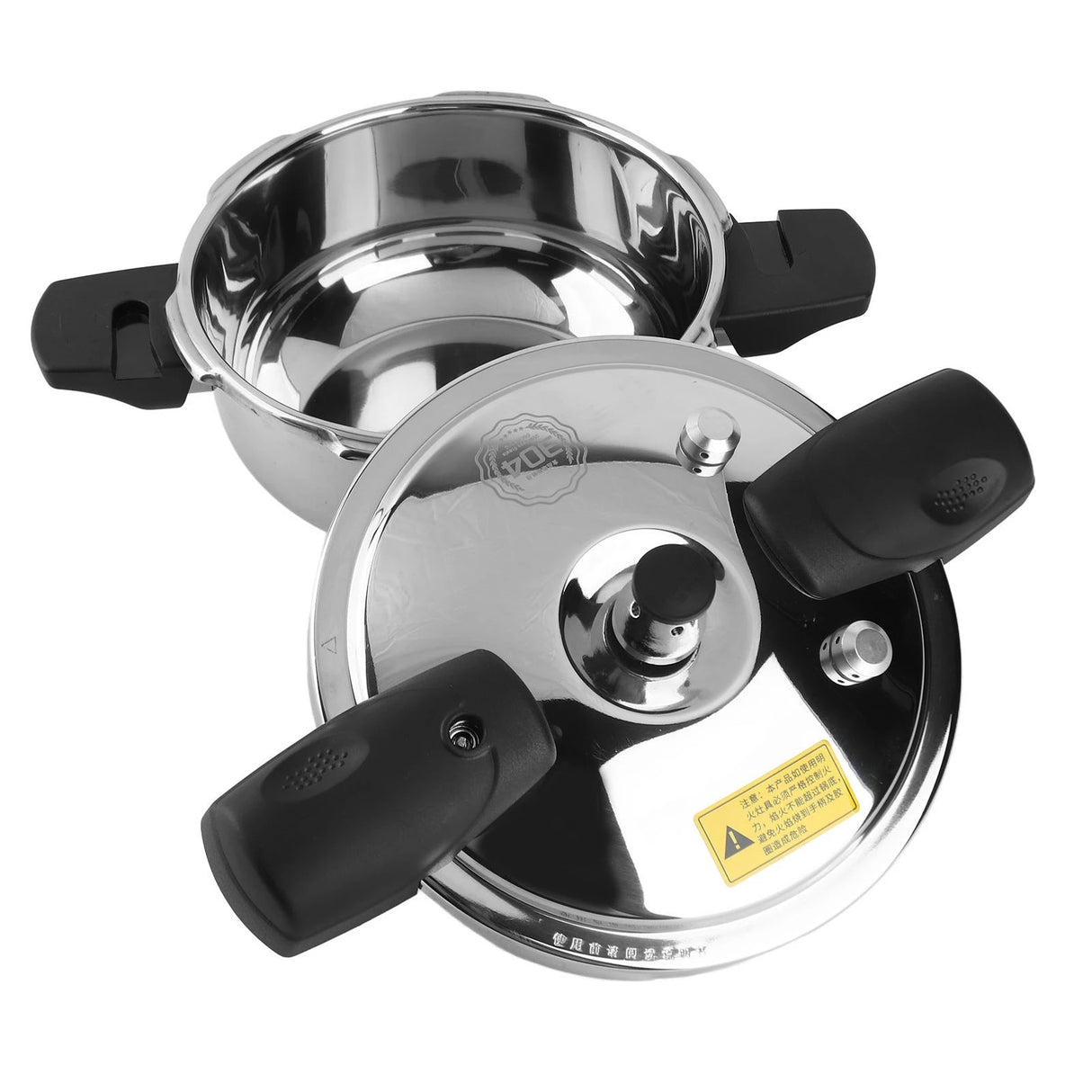 1.8L Stainless Steel Mini Pressure Cooker with Safety Lock Valve