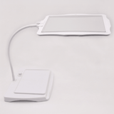 Rechargeable magnifying lamp with twelve LEDs around the wide lens