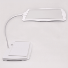 Rechargeable magnifying lamp with twelve LEDs around the wide lens