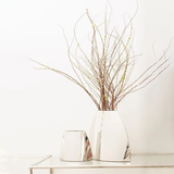 Sculptural arc design modern metal table vase