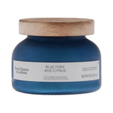 Blue Fern Citrus Scent 2-Wick 18oz Frosted Jar Candle