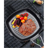Foldable Portable Carbon Steel Frying Pan with Wooden Handle